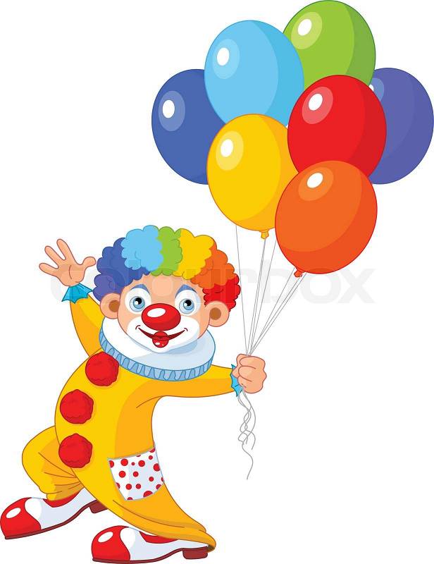 clipart clown with balloons - photo #27