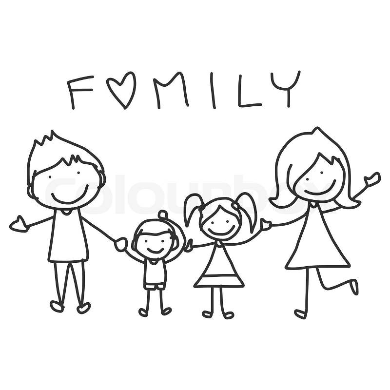 family day clipart black and white - photo #16